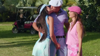 Public Threesome On The Golf Course 3